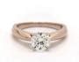 14K Rose Gold Knife Edge Cathedral Engagement Ring-17612r14