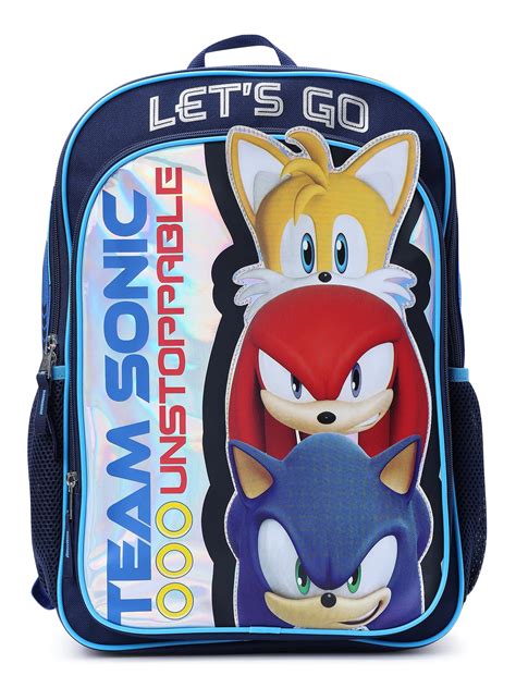 Sonic The Hedgehog Kids Team Unstoppable 17" Laptop Backpack, Blue ...