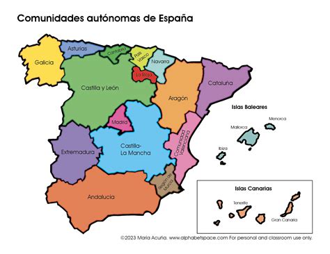 The Autonomous Communities of Spain / Las Comunidades Autónomas de ...