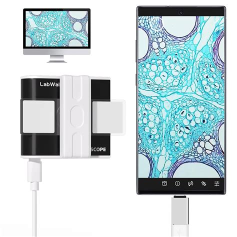 Labwalk Wired Mobile Microscope Camera, Laboratory Microscope with 4K ...