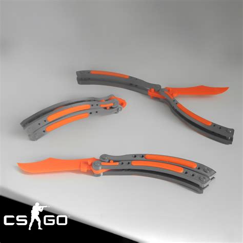 Free STL file CS:GO Butterfly Knife (No Screws Needed) - Balisong ...