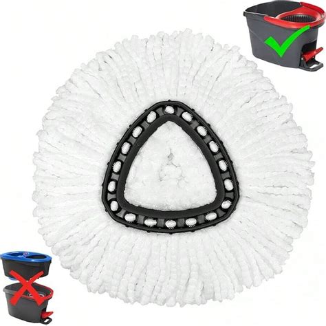 6 Pack Mop Replacement Heads For Spin Mop, Microfiber Spin Mop Refills ...