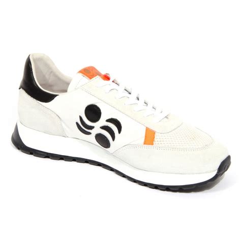 H0072 sneaker uomo PANTOFOLA D'ORO white/light grey suede/fabric shoes man