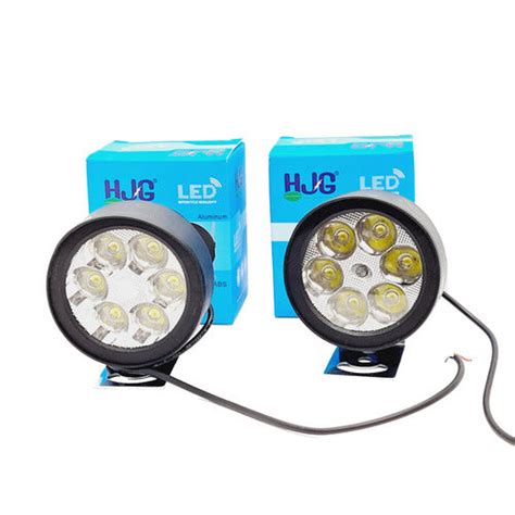 HJG LED Fog Lights for Bikes and Cars High Power, Heavy clamp and Stro ...