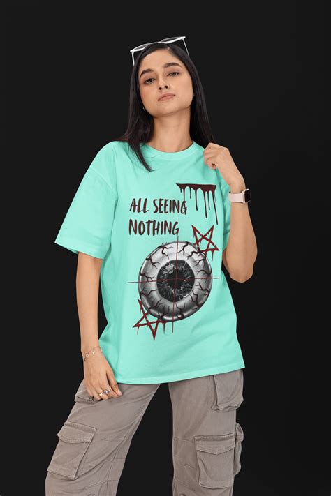 All Seeing Nothing Unisex Oversized Tee – Tees Me Knot