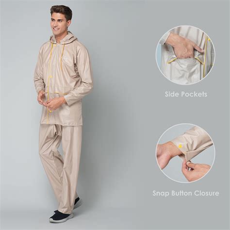 THE CLOWNFISH Rain Coat for Men Waterproof for Bike with Hood Raincoat ...