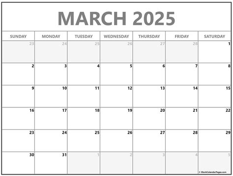 Printable March 2025 Calendar | Free Printable Calendars