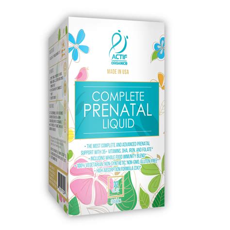 Actif Complete Prenatal Liquid with 45+ Vitamins and Organic Herbs ...