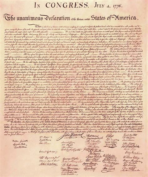 Declaration of Independence High Resolution Picture