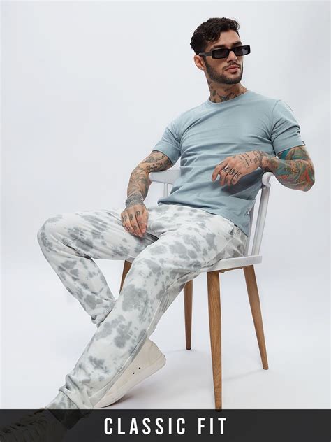Shop for Tie Dye: Grey Joggers Online