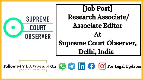 [Job Post] Research Associate/ Associate Editor At Supreme Court ...