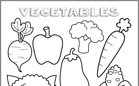 Printable Vegetables Coloring Pages