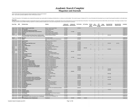 Academic Search Complete - EBSCO Publishing