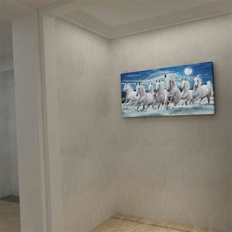 Seven Running Horses Custom Wall Painting in Water – Vibecrafts