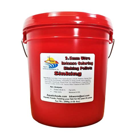2.5 mm Sinking Ultra Intense Color Enhancing SINKING Pellets for ALL ...