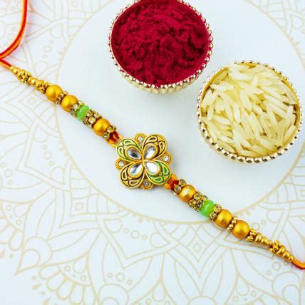 Kundan Rakhi for Brother | Buy Kundan Stone Rakhi for Bhaiya at the ...