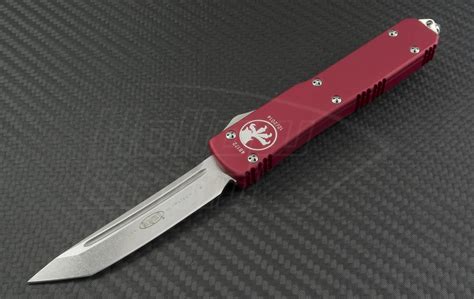 Microtech Knives Red Ultratech T/E Automatic OTF D/A Knife (3.44in ...