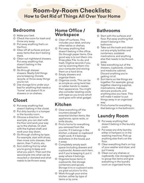 Image result for Declutter Checklist