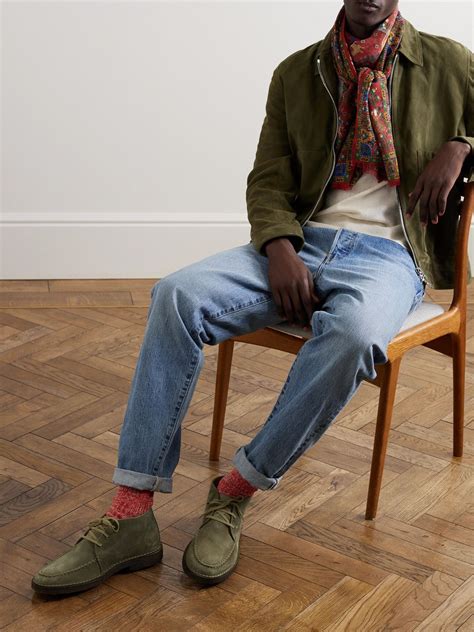 DRAKE'S Crosby Suede Chukka Boots for Men | Suede shoes men outfit ...