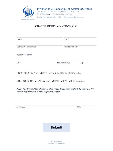 Fillable Online iaao INTERNATIONAL ASSOCIATION PROFESSIONAL DESIGNATION ...