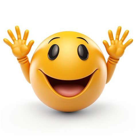 Smiling Face with Open Hands emoji on white background hig 30692867 Stock Photo at Vecteezy