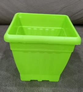 VIRA PLAST Plastic Square Multi colour Unbreakable Planter (6 inches ...