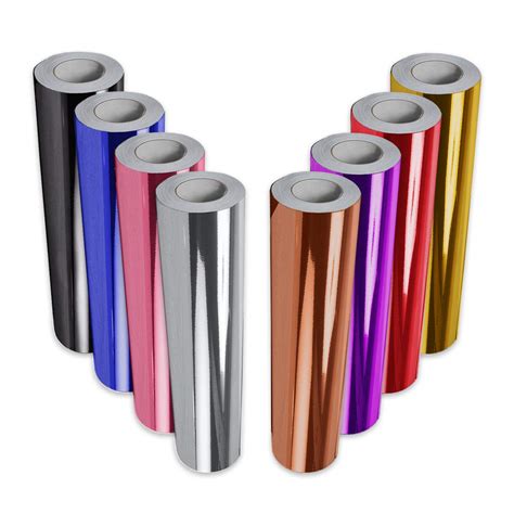 VViViD DECO65 Multi-Color Metallic Chrome Adhesive Vinyl 12"x 15" Roll ...