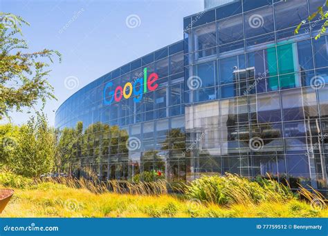 Google headquarters Sign editorial photography. Image of search - 77759512