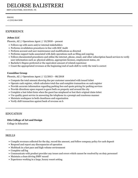 Image result for Operations Agent Job Description