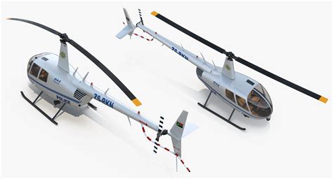 Police Helicopter Robinson R44 Rigged 3D | 3D Molier International
