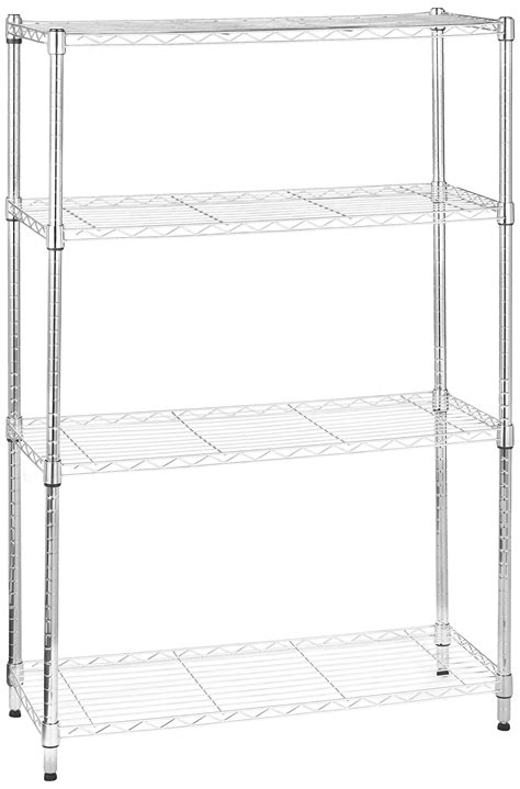 Amazon Basics 4-Shelf Adjustable, Heavy Duty Wide Storage Shelving Unit ...