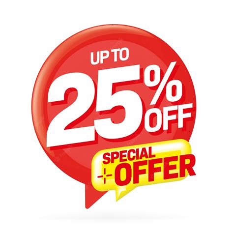Up to 25 percent off special offer sale sticker | Premium Vector