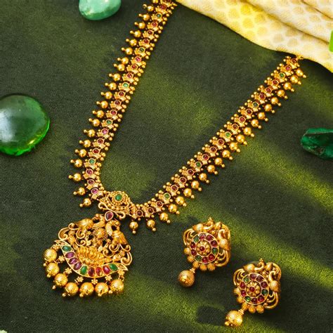 Lakshmi Temple Haaram Design - T-39 – South Temple Jewellery