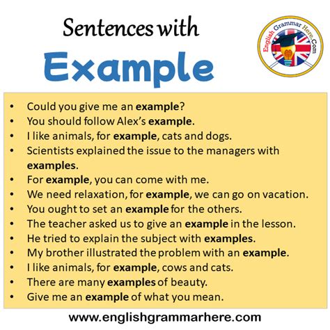 Image result for How to Use for Example in a Sentence