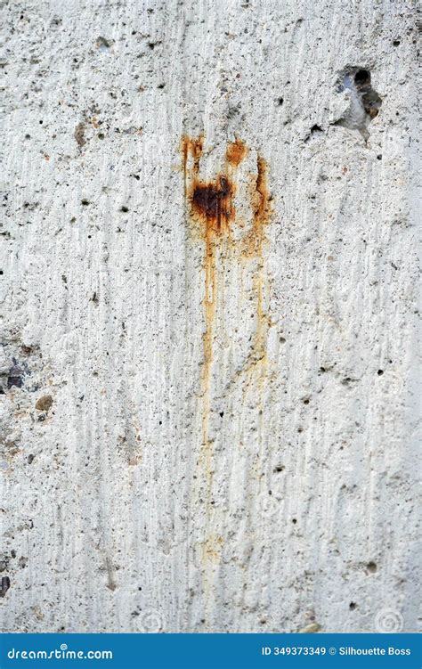 Rebar Rust on Concrete Weathered, Rust Stains on a Concrete Surface ...