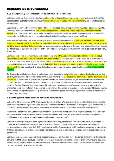 Derecho DE Insurgencia - DERECHO DE INSURGENCIA 1 insurgencia y las ...