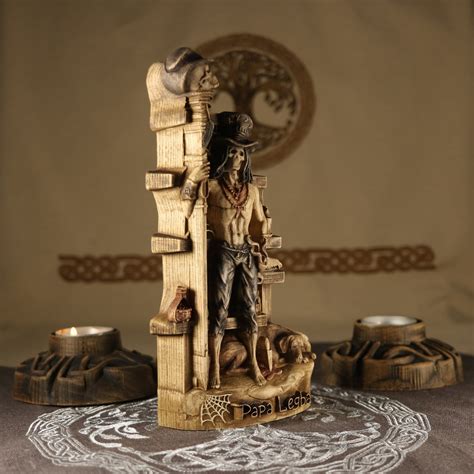Wooden Papa Legba Statue - lwa in Haitian Vodou – Art Carving Shop