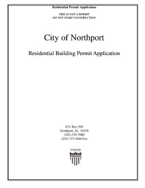 Residential Building Permit Application - Blank Fillable Template ...