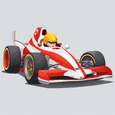 Racing car cartoon vector on a white background | Premium AI-generated ...