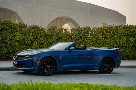 Rent Chevrolet Camaro Convertible Blue in Dubai - Convertible - Octane.Rent