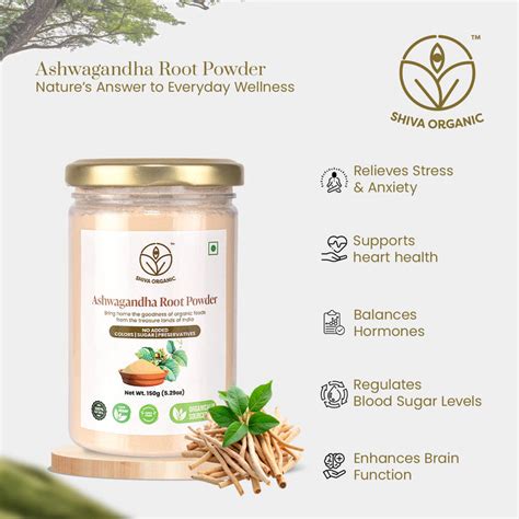 Organic Ashwagandha Root Powder | Indian Ginseng | Shiva Organic