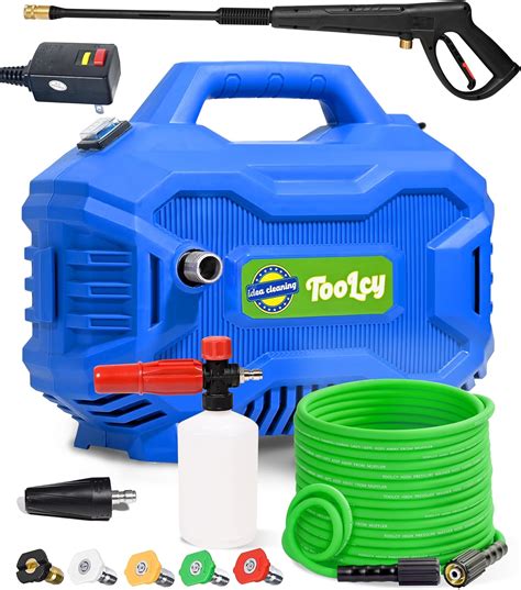 Amazon.com : TOOLCY Small Pressure Washer 2030 PSI & 1.6 GPM Max, Super Compact Power Washer ...