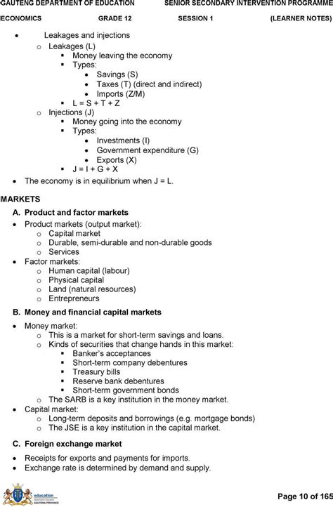 A Leakages S-R100 million Flows of factor incomes, for example wages ...