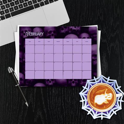 2026 Gothic Calendar Printable | Dark Monthly Planner (digital Download ...