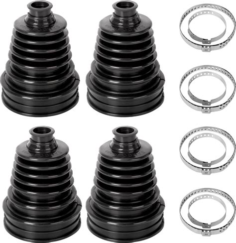 aleawol 4 Pcs CV Boot Kit, Silicone Universal Stretch CV Boot Kit with Clamps Split Universal ...