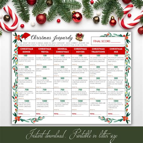 Christmas jeopardy questions and answers – Artofit