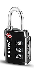DOCOSS-116 Metal TSA Locks for Luggage, Number Lock for Bag 4 Digit ...