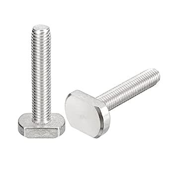 uxcell T-Slot Bolts, 2pcs M10x55mm T Slot Drop-in Stud Sliding Bolts ...