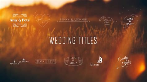 50 Wedding Titles | Essential Graphics | Mogrt Videohive 23275877 ...