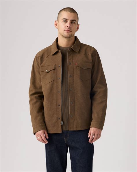 Faux Suede Western Shacket - Brown | Levi's® US